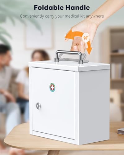 Uniclife Wall Medicine Cabinet with Key Lock