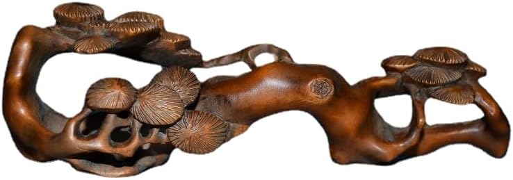 Handcrafted Boxwood Ganoderma Tree Stool Statue