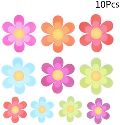 Ciieeo Non-Slip Bath Stickers 10pcs Flower Design