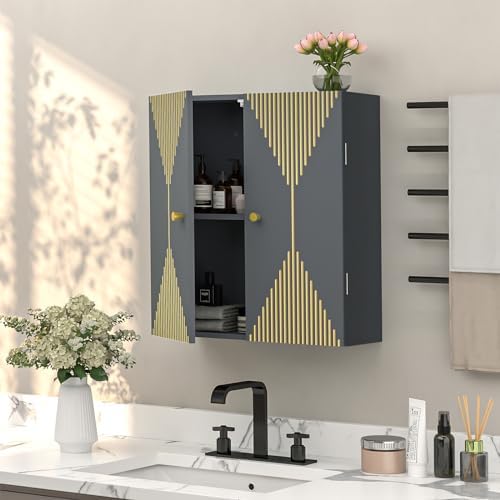 VOXANOXI Bathroom Cabinet Wall Mount Premium Design Over the Toilet Storage Cabinet