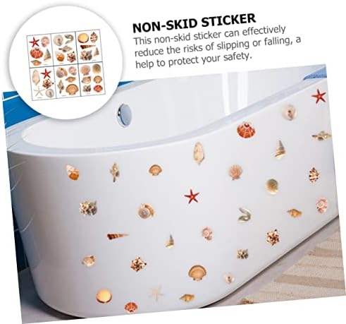VOSAREA 6 Sheets Shell Pattern Bathtub Stickers