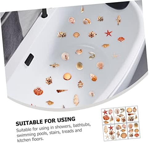 VOSAREA 6 Sheets Shell Pattern Bathtub Stickers