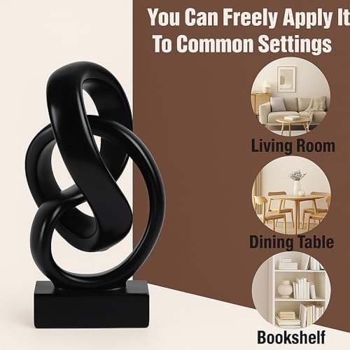 Modern Abstract Knot Sculpture Mobius Inspired Resin Decor
