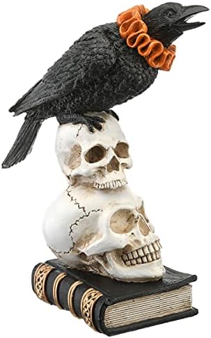 National Tree Company Crow and Skulls Halloween Statue