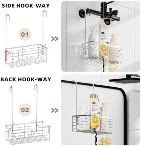 SHANSHUI Shower Caddy with 304 Stainless Steel Hooks
