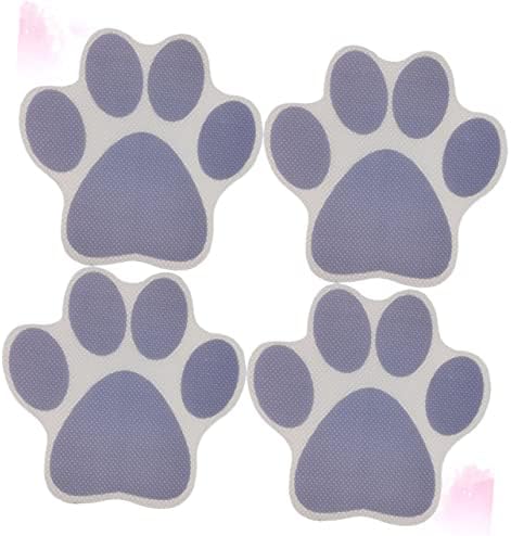 4pcs Cartoon Dog Footprint Bath Stickers - Anti-Slip Decals for Kids