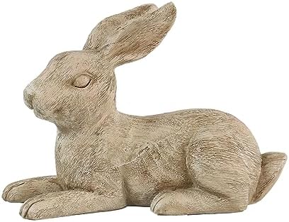 Hymmah Rabbit Statue Rustic Home Decor Sculpture