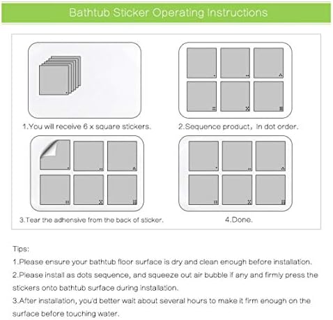 vipolish 6Pcs 3D Bathtub Stickers Non Slip Safety Decals