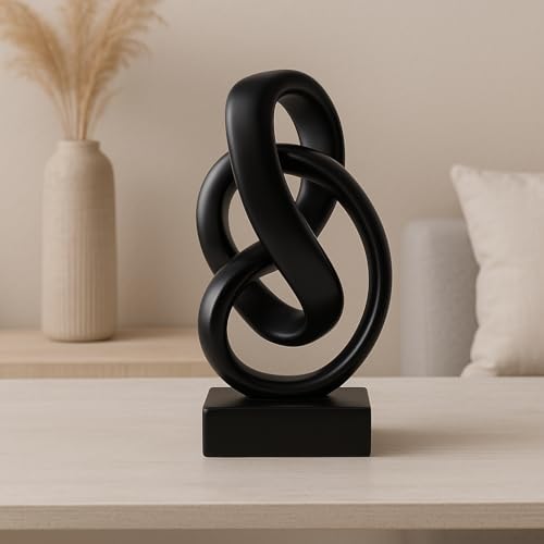 Modern Abstract Knot Sculpture Mobius Inspired Resin Decor