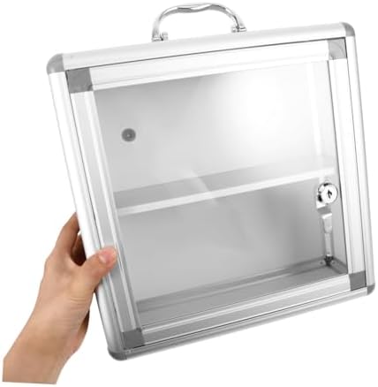 Alipis Wall Mount Medicine Cabinet with Double Compartment