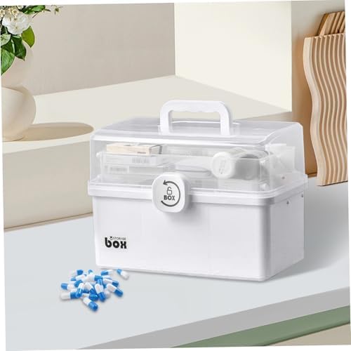 Muzrunq 3-Layer Medicine Cabinet Organizer with Handle