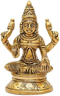 Statuestudio Laxmi Idol 4 Inch Brass Statue