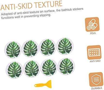 PRETYZOOM Leaf Shape Anti Slip Bath Decals