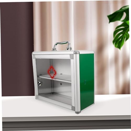 Alipis Transparent Wall Mount First Aid Cabinet