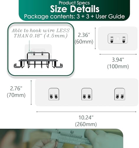 Jovware Shower Caddy Adhesive Strips 6 Pack 1