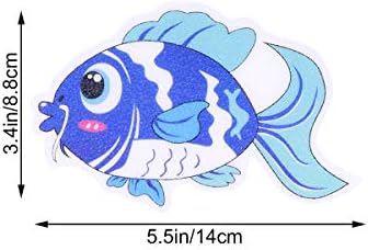 8pcs Stickers Anti-Slip Cartoon Fish Bat Decals