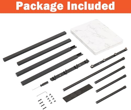 HarJue 36 H Towel Rack with Marble Base and Hooks