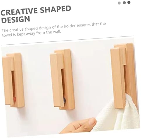 Solid Wood Bathroom Towel Rack Hook For Wall Mount