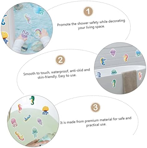 Ciieeo 10pcs Cartoon Non-Skid Bathtub Stickers 1
