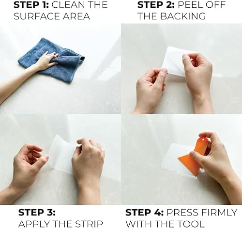 40PCS Non-Slip Bathtub Stickers with Scraper