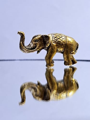 Thai Sawasdee Gold Running Elephant Statue Set of 1