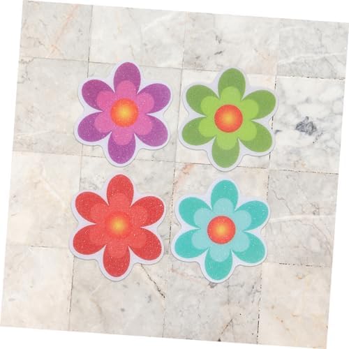 ABOOFAN 4Pcs Non Slip Bathtub Stickers with Flower Design