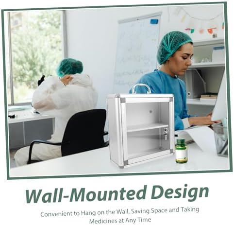 Amosfun Wall Medicine Cabinet Organizer with Multiple Compartments 1