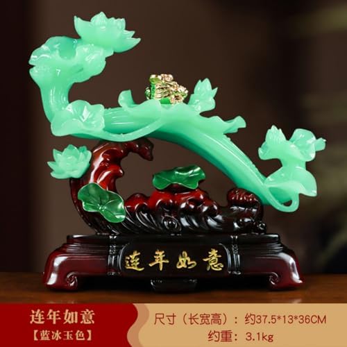 Chinese Feng Shui Resin Wealth Prosperity Statue - 375x13x36cm