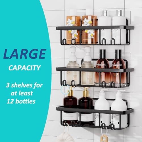 oyenbboi 6-Pack Shower Caddy Organizer Adhesive No Drill Rustproof