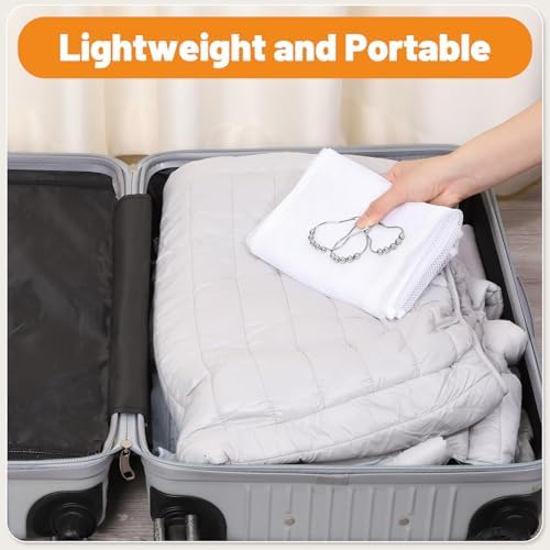 2 Pack Mesh Shower Caddy with 7 Pockets and Metal Hooks