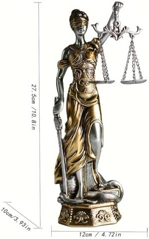 Lady Justice Statue - Elegant Resin Sculpture for Home and Office