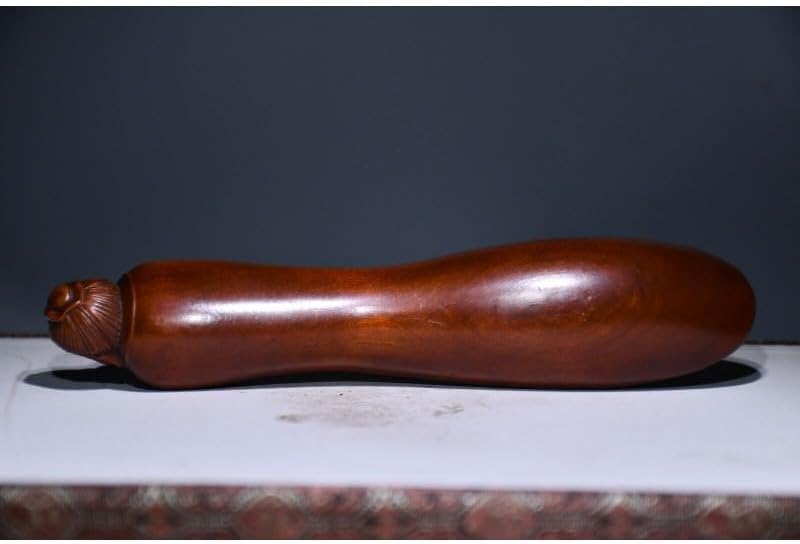 Handmade Boxwood Moneybags Tea Shovel Statues Home Decor