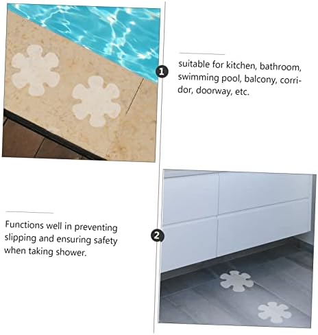 PRETYZOOM 1 Set Flower Shaped Non-Slip Bathtub Floor Stickers
