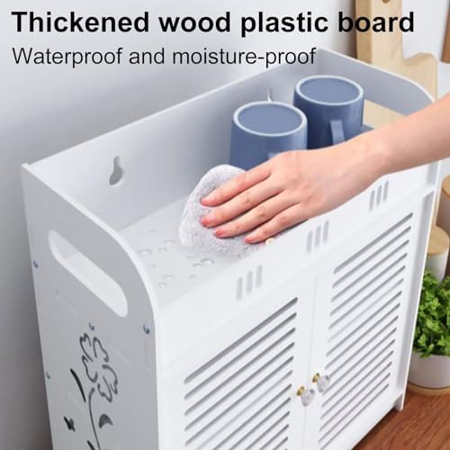 Kripyery Hollow Out Flower Pattern Medicine Cabinet