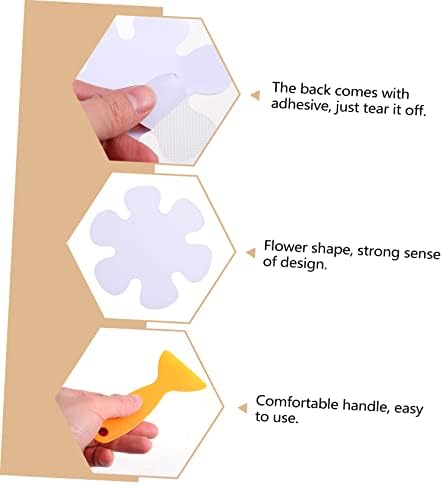 20pcs Non-Slip Flower Stickers for Bathroom