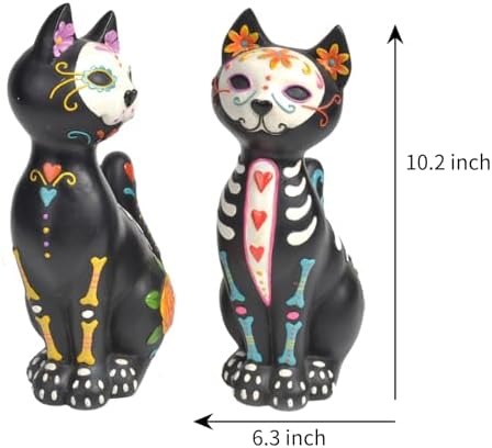 Newman House Studio Sugar Skull Figurine Set of 2