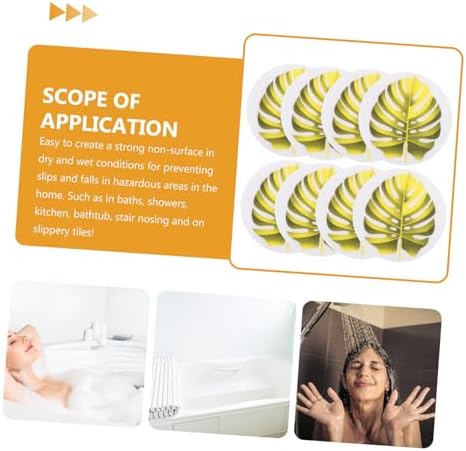Alipis Leaf Shape Non-Slip Bathtub Decals