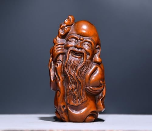 LimpaC Handmade Boxwood Longevity God Statue