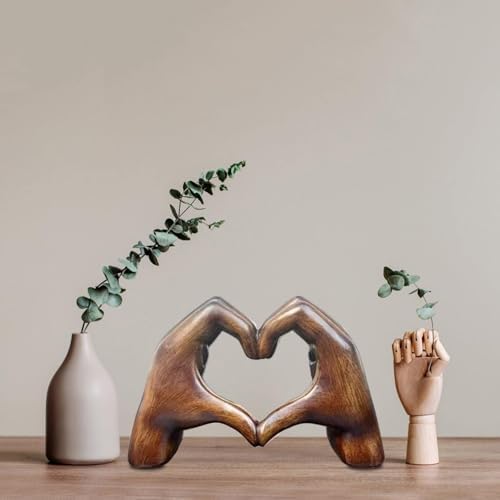 Sturdy Heart Hands Sculpture Home Decor Figurine