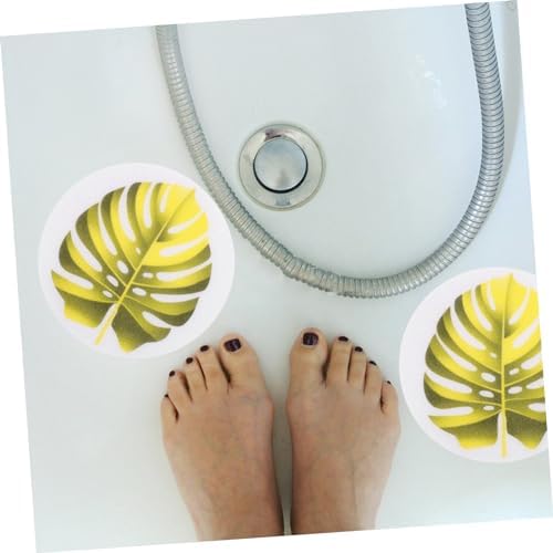 Zerodeko 1 Set Non-Slip Bathtub Stickers Leaf Pattern
