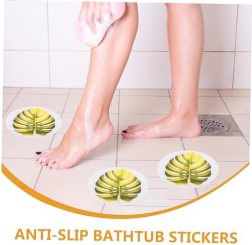 Alipis Leaf Shape Non-Slip Bathtub Decals