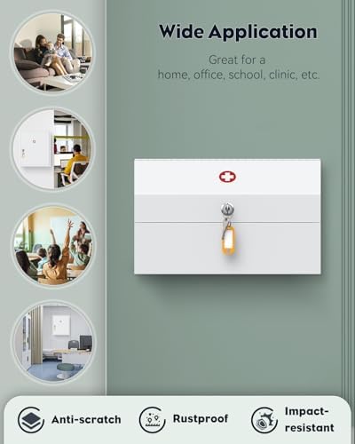 Uniclife Wall Medicine Cabinet with Key Lock 1