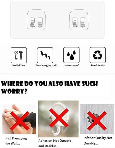 ChrisW 4-Pack Clear Suction Sticker for Bathroom Shelf