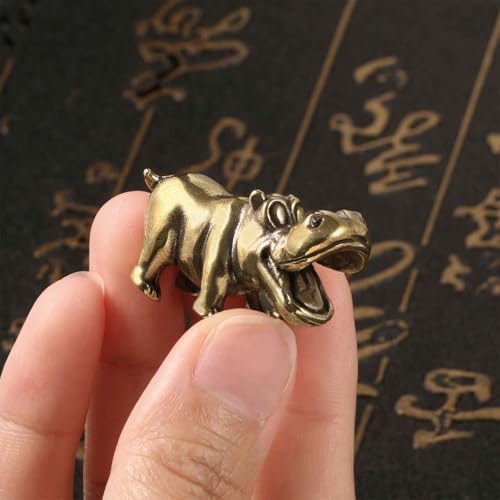 SnowOwl Mini Brass Statue Ornament 3PC Gold Set