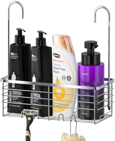 SHANSHUI Shower Caddy with 304 Stainless Steel Hooks