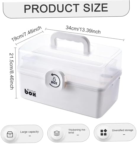 Muzrunq 3-Layer Medicine Cabinet Organizer with Handle