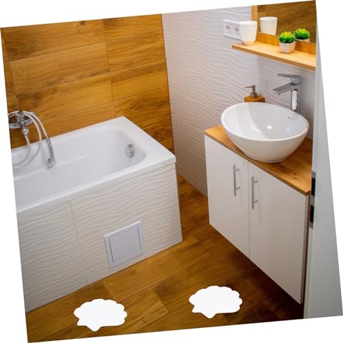 12pcs Non-Slip Bathtub Stickers with White Sea Shell Design