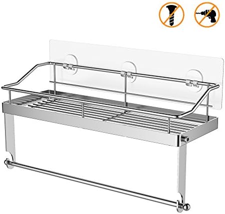 ODesign Transparent Adhesive for Shower Caddy Basket and Bathroom Shelf 2 Pack