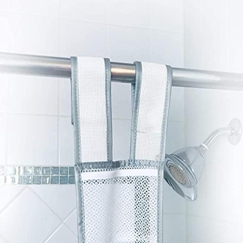 Skywin TidyFriend Shower Liner with 7 Pockets - 57 x 6 Inches