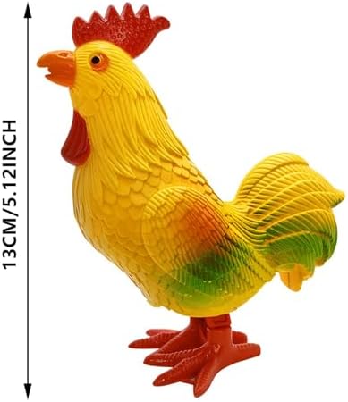 Small Statue Miniature Rooster Figurines - Clockwork Decor Sculptures